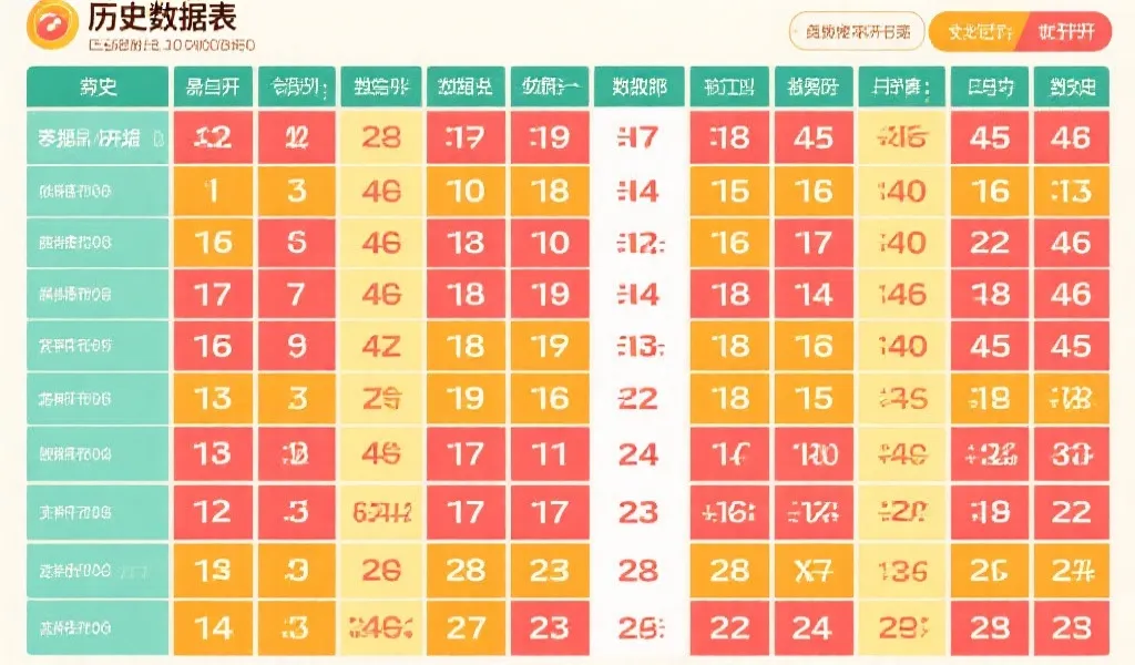 历史开奖号码归档列表界面占位图